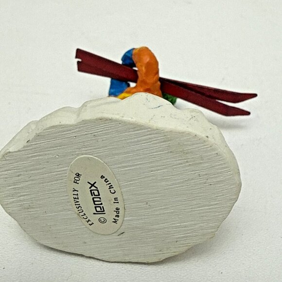 Lemax Skier Christmas Village Figurine Boy, Carrying Skis Miniature - Picture 5 of 6